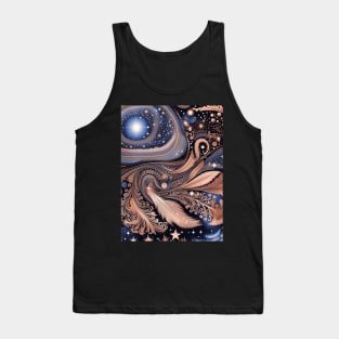 Other Worldly Designs- nebulas, stars, galaxies, planets with feathers Tank Top